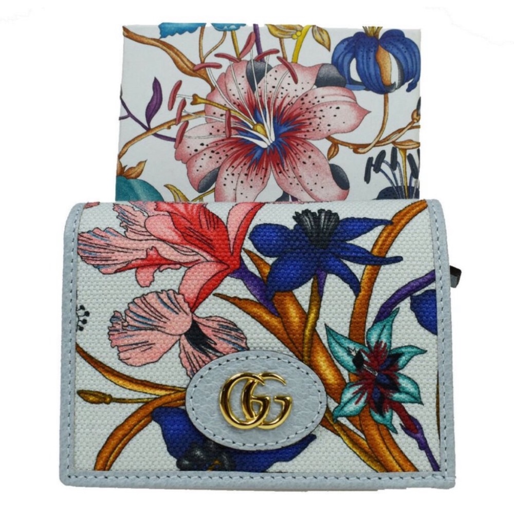 New Gucci “Limited Edition” - Japan Exclusive - Flora Canvas/Leather Trim Wallet